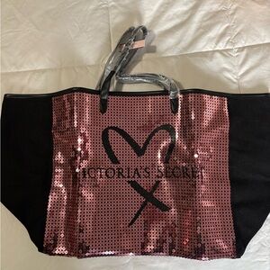 Victoria's Secret Pink Sequin Tote Bag